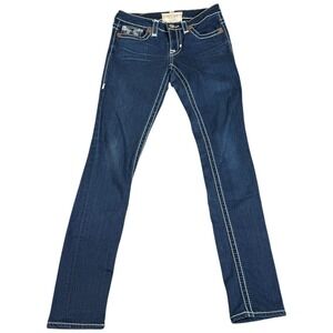 Vintage Buckle Big Star Jenae Skinny Jeans Women 27 Blue Denim Stretch Dark Wash